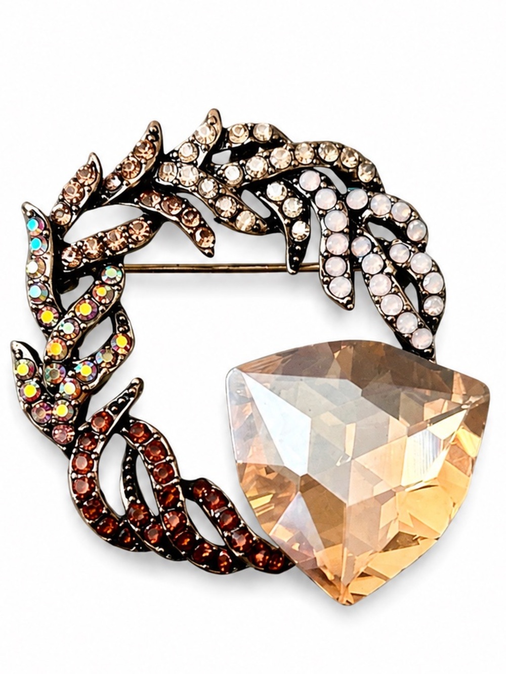 Champagne Convertible Statement Brooch Pendant - Picture 2 of 10